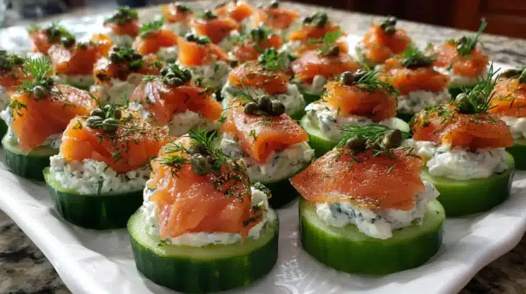 Smoked Salmon Cucumber Bites